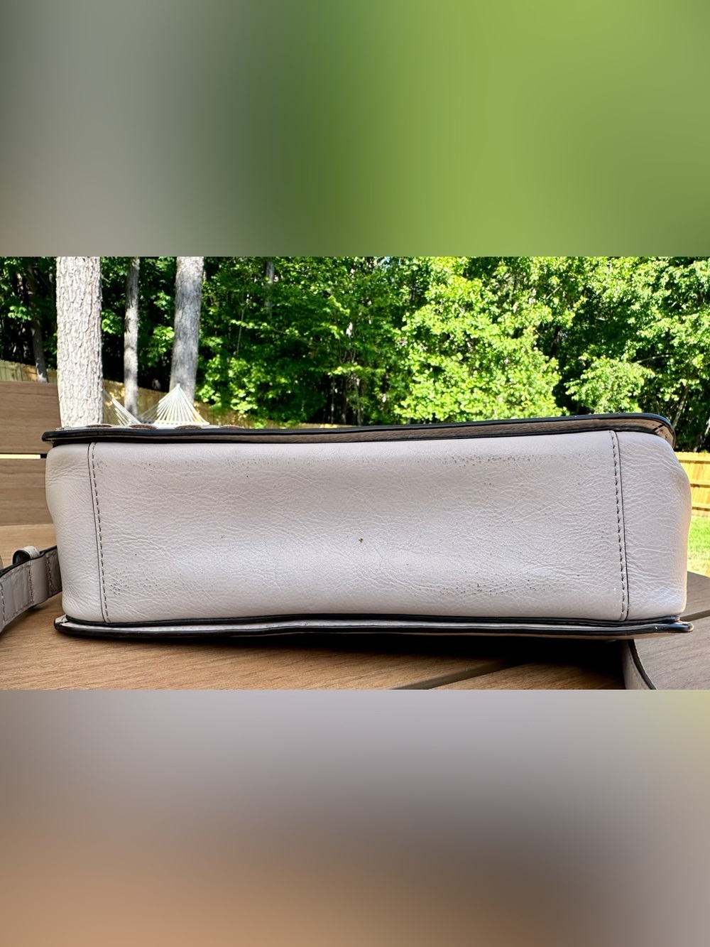 Rebecca Minkoff Taupe Leather Ring-Accent Crossbody - Picture 6 of 6